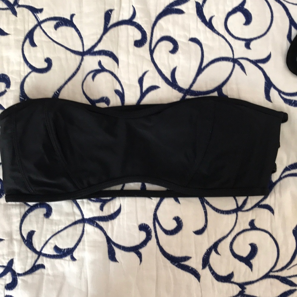 black bathing suit top